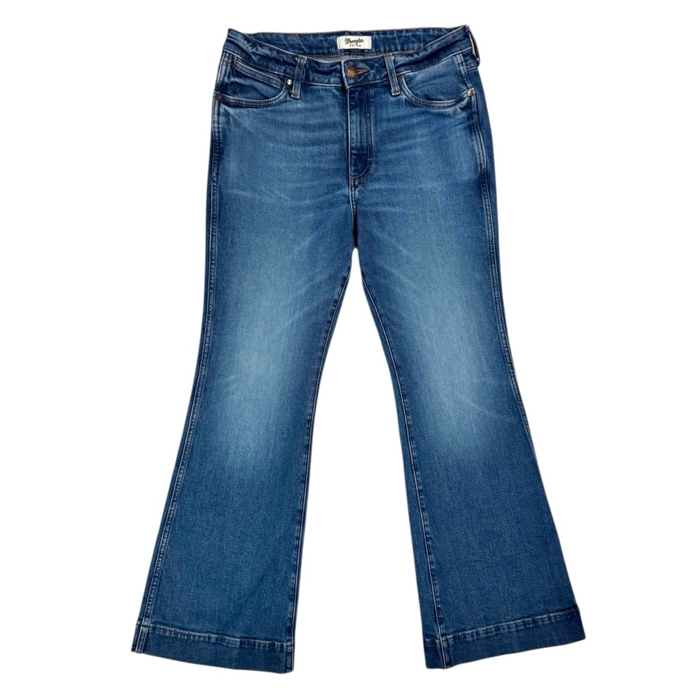 Wrangler Retro High Rise Trouser Flare‎ Jeans Size 29 29x30 Western Boho Cowgirl